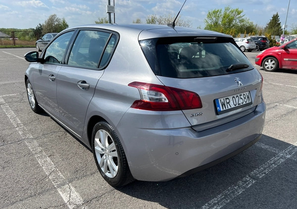 Peugeot 308 cena 42500 przebieg: 115000, rok produkcji 2017 z Radom małe 407